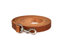PERRI'S RANCH LEATHER LEAD WITH STAINLESS STEEL SNAP
