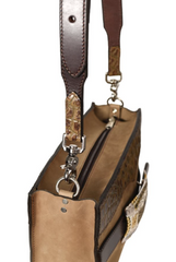Perri's Leather Buckle Purse - Brown