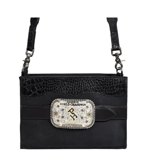 Perri's Leather Buckle Purse - Black