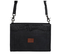 Perri's Leather Buckle Purse - Black