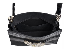 Perri's Leather Buckle Purse - Black
