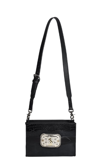 Perri's Leather Buckle Purse - Black