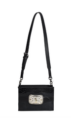 Perri's Leather Buckle Purse - Black