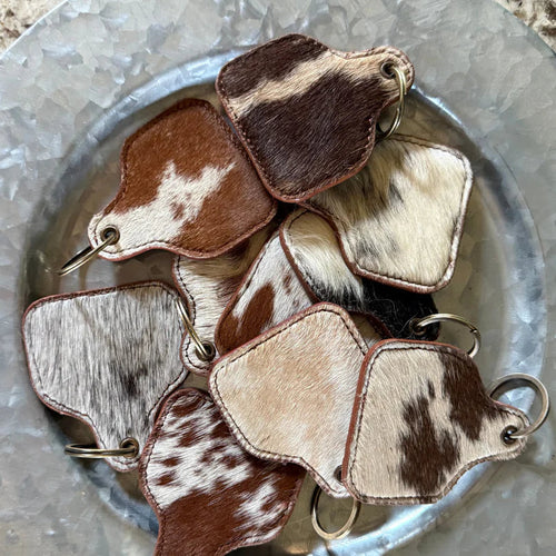 CSC Cowhide Cowtag Keychain