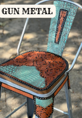 AS Swivel Metal Bar Stools w/ Tall Back