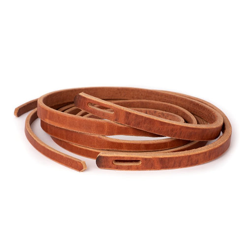 8' SLOT TAPERED HARNESS LEATHER WESTERN REINS WSP