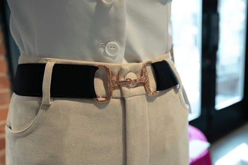 LuxEquine Rhinestone Rose Gold Snaffle Belt*