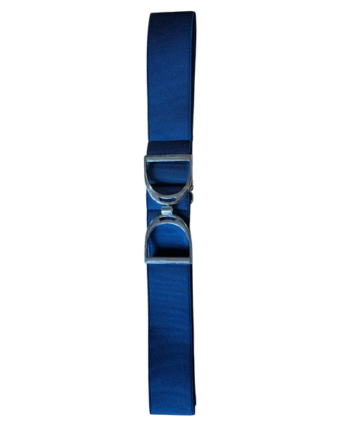 LuxEquine Navy Silver Stirrup Belt*
