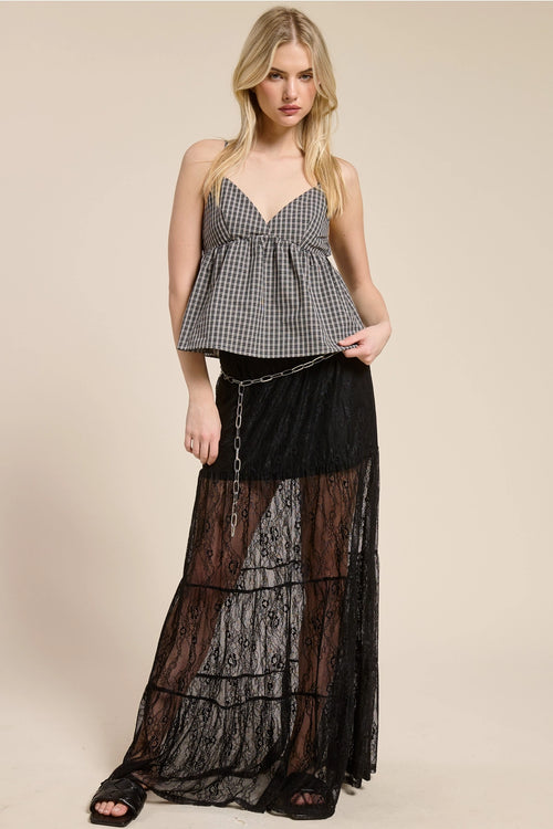 Gingham Honey Tank