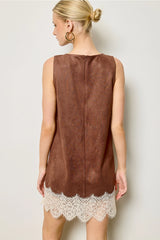 Suede & Lace Dress