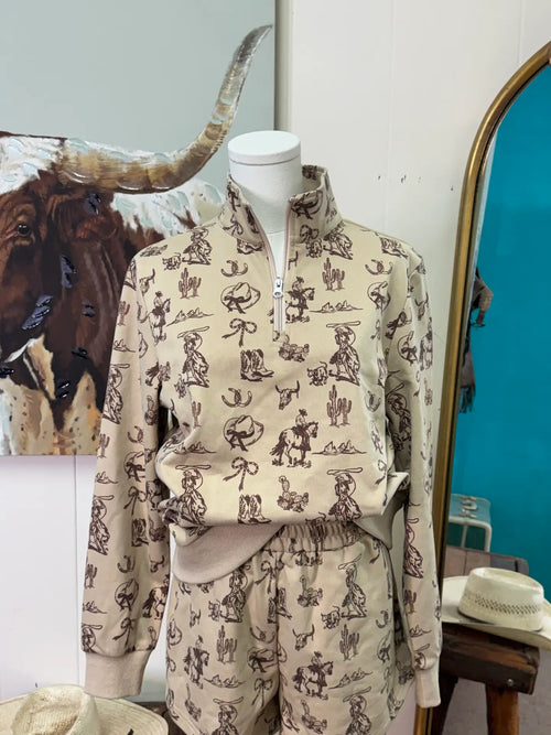 Ribbon Roping Quarter Zip