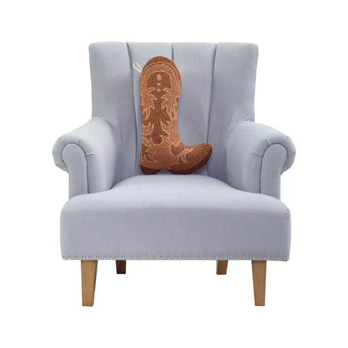 Brown Cowboy Boot Hook Stocking