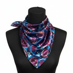 Wild Rag - Blue & Purple Roses