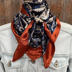 Wildrag - Navy & Rust Paisley