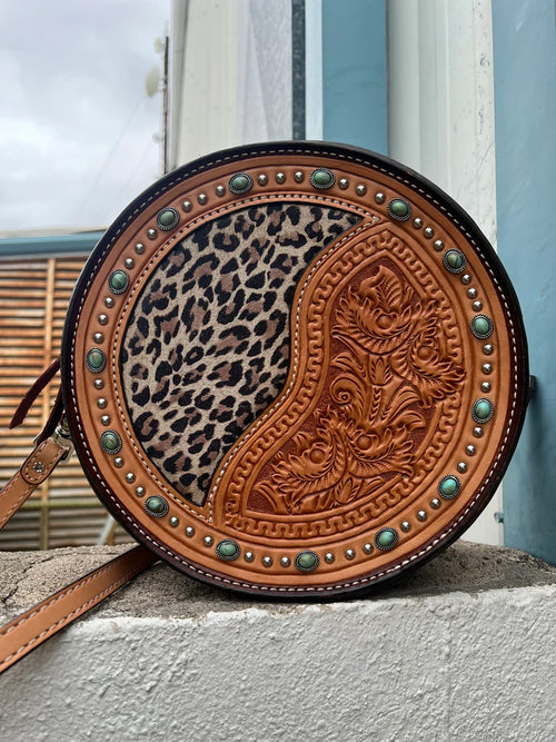 AS - Cheetah Turquoise Canteen Bag - 11"