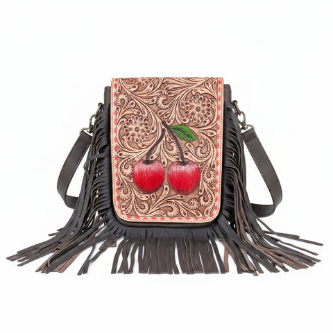 Perri's CELL PHONE HOLDER BROWN LEATHER