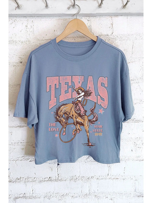 TX Cowgirl Cropped Tee
