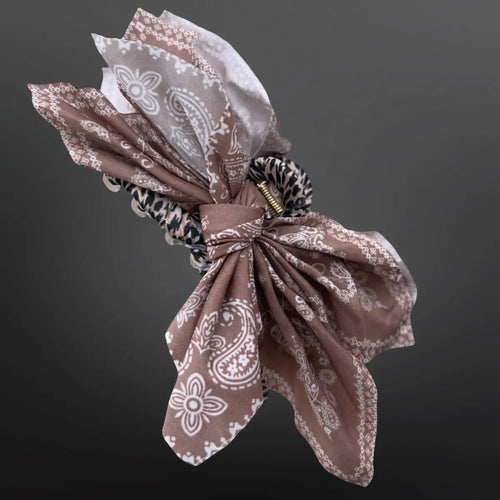 Bandana Bow Hair Claw