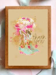 Floral Boots Thank You Card Set