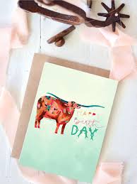 "Happy Birthday" Longhorn Card