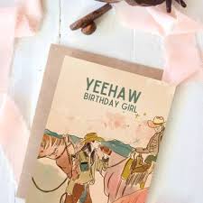 "Yeehaw Birthday Girl" Card