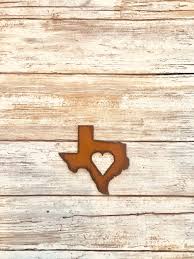 Texas State with Heart Magnet
