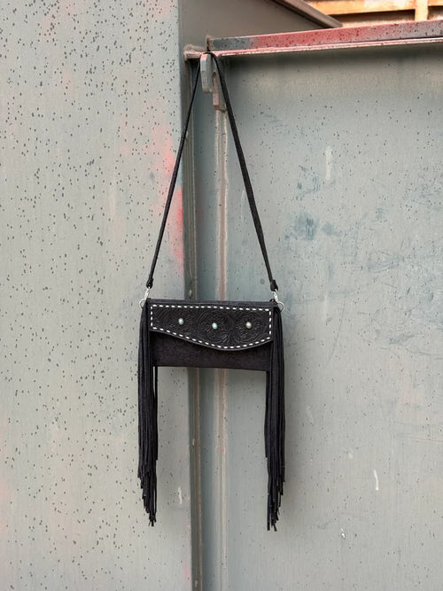 Fringe Clutch Alamo Saddlery - Black