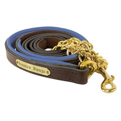 Perri's Padded Leather Lead with Plate