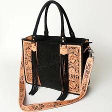 AD Padded Western Leather Tote