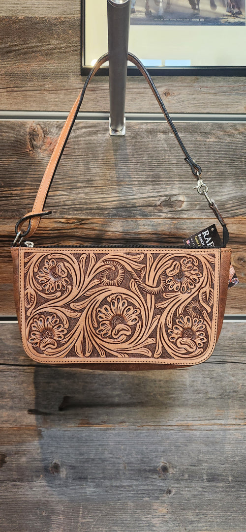 Tooled Leather Clutch / Crossbody
