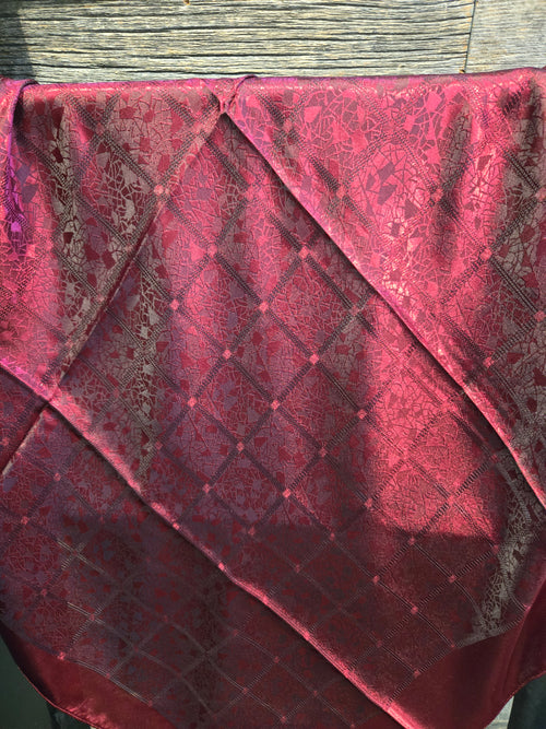 Burgandy Jacquard Wild Rag