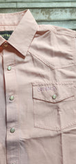 Outback Western Pearl Snap - Peach
