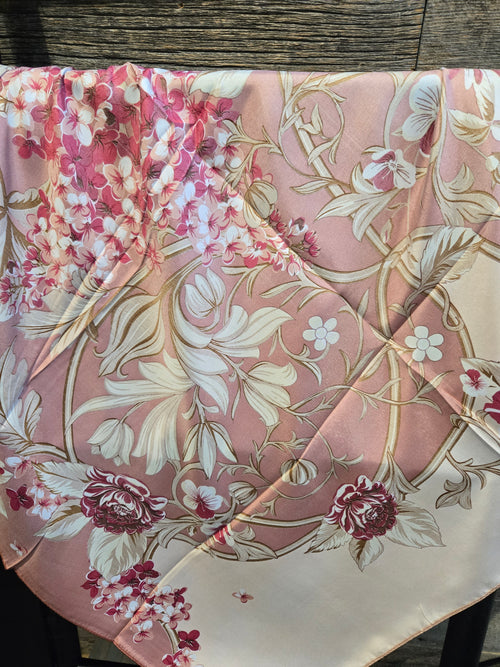 Raspberry Pink Floral Wild Rag