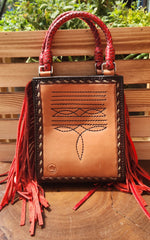 The Bronco Rider Alamo Saddlery Handbag w/ Fringe