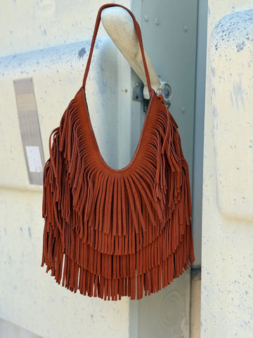 Perri's Leather Buckle Purse - Brown