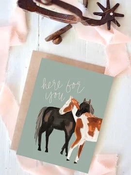 "Here for You" Horse Card
