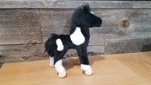 Paint Horse Stuffed Animal: Black