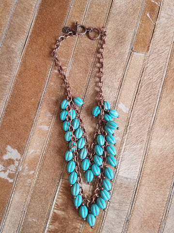Turquoise Concho Cable Cuff