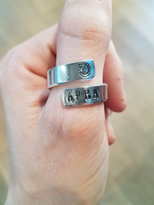 APHA Stamped Wrap Ring